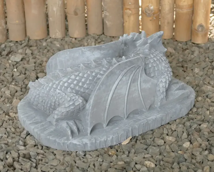 Product image 9 of the product “Jaro - Lying Dragon on a base, 30 cm L | cast stone ”